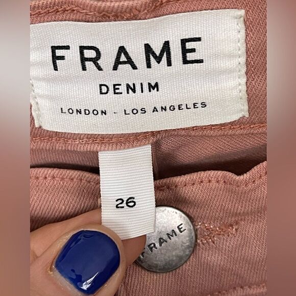 27. Frame Le High Skinny Jeans in Dusty Rose Size 26 - Picture 5 of 8